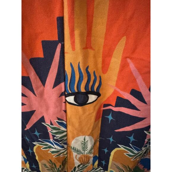 FARM RIO "EVIL EYE" HALTER MAXI DRESS SZ XL - Picture 1 of 6